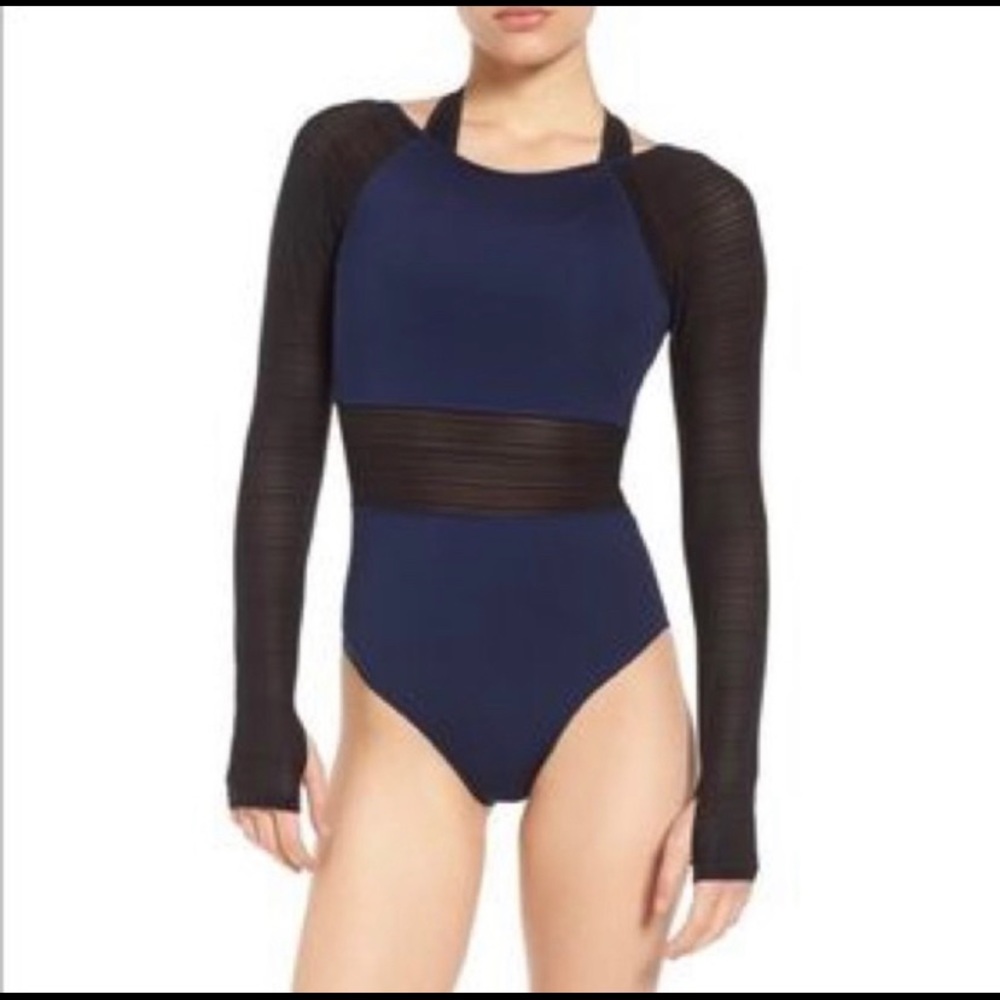Ivy Park navy and black bodysuit